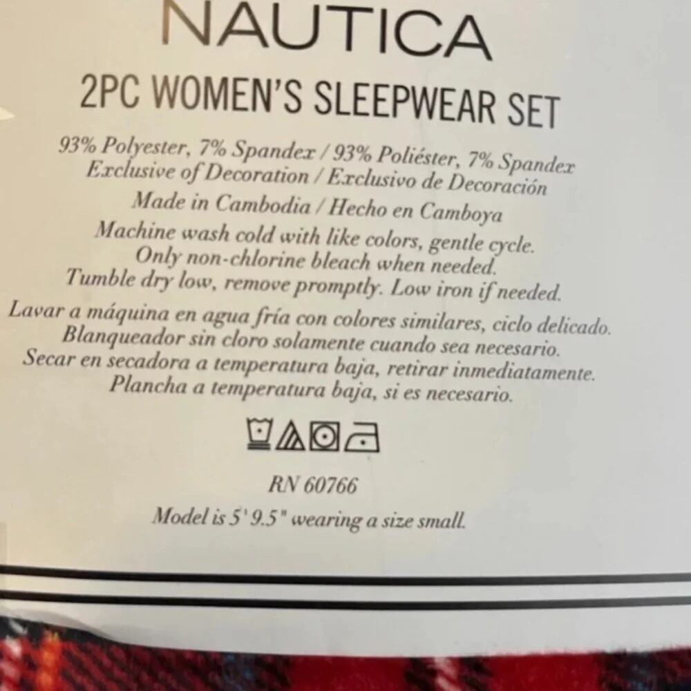 Nautica Women's Pajama Set Fleece Size XXL NWT - Picture 3 of 5